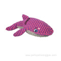 Interactive Two-color Whale Squeaky Plush Dog Toy